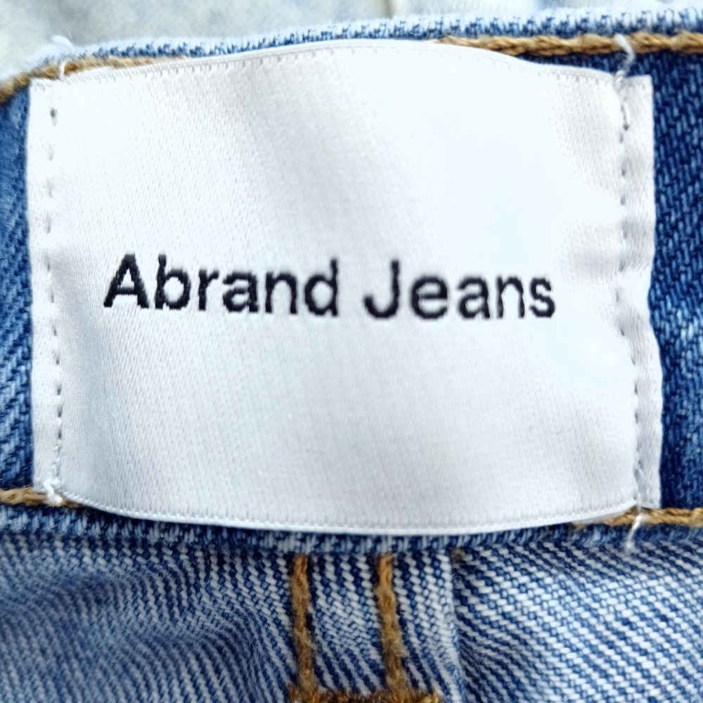 Abrand Jeans Womens 10/28 Blue Venice Straight Distressed Ripped Raw Hem Denim - Picture 4 of 9
